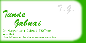 tunde gabnai business card